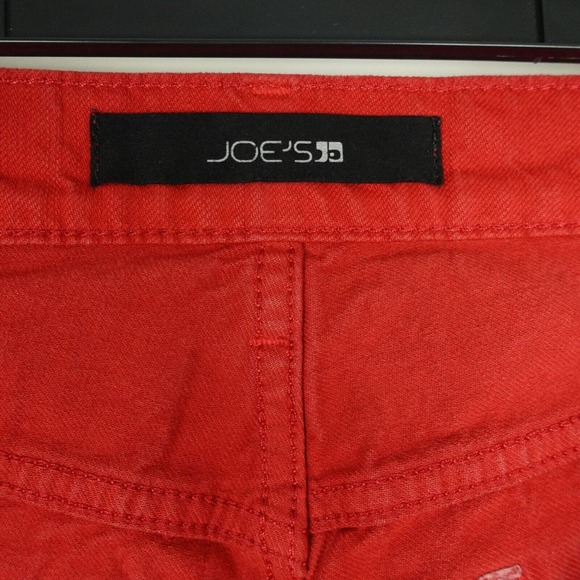 Joe's Jeans Mens Rouge Red Mid Rise Slim Fit Straight Leg Denim Jeans Size 32 - Picture 6 of 12